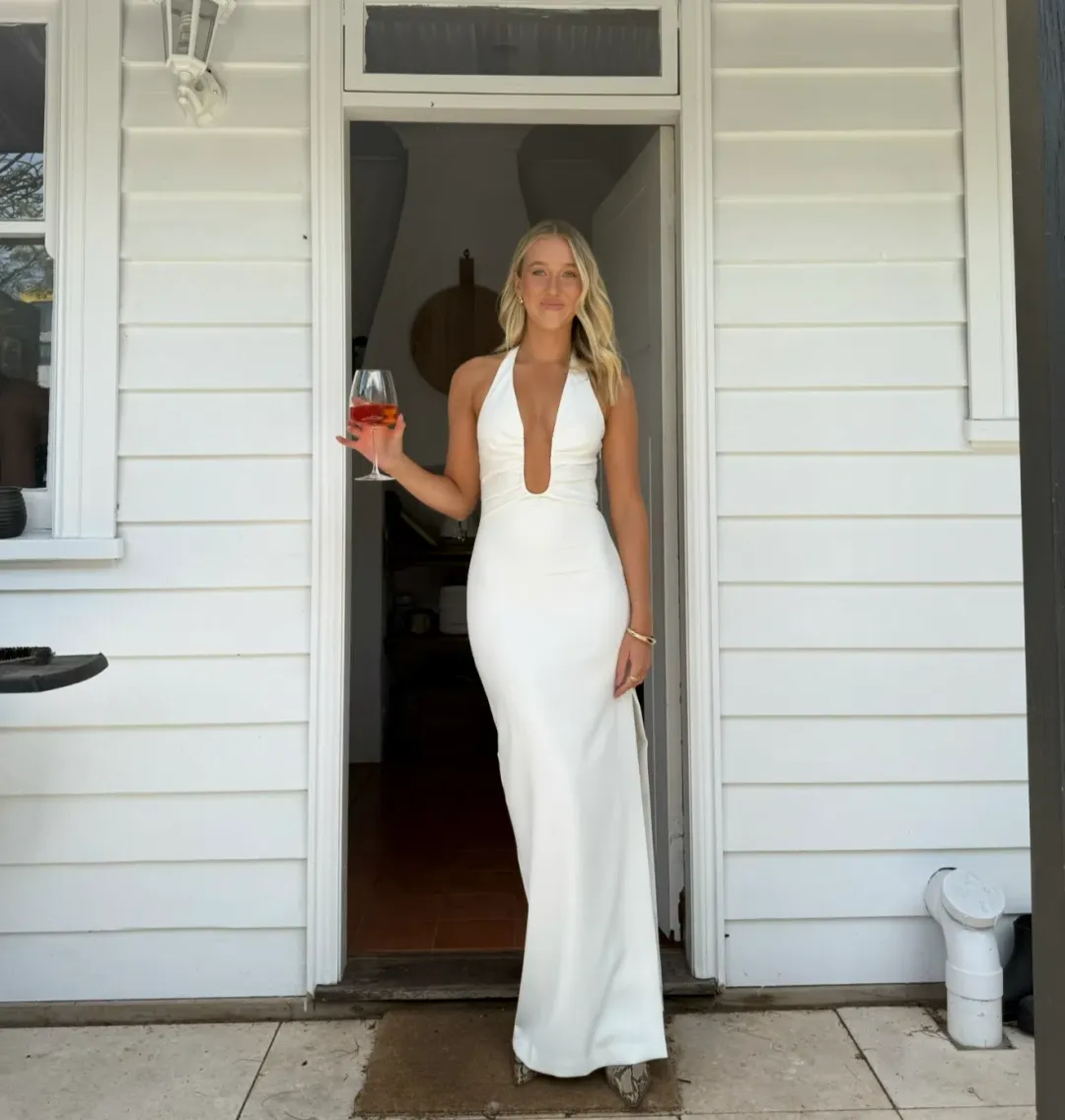 Misha Collection Alusia Dress Ivory Size 6/XS for rent on The Volte - main image