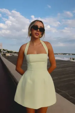 Odd Muse The Ultimate Muse Structured Mini Dress Lime Cream Size S / AU 8 for rent on The Volte - image 8