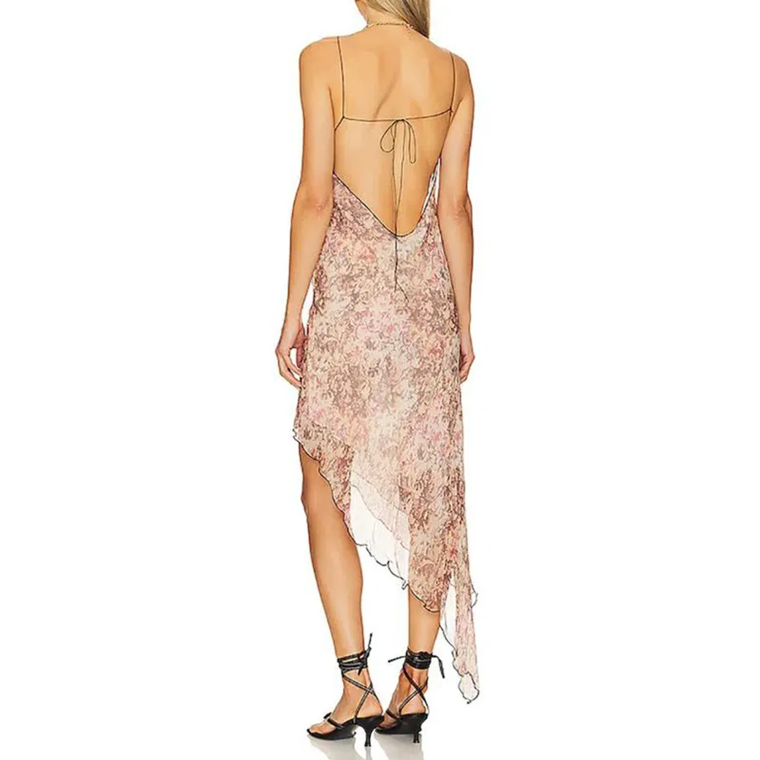 Bec & Bridge Florentine Asym Midi Dress Floral Versailles Size 10 for rent on The Volte - main image