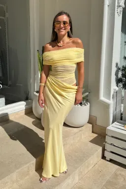 Benni Nico Maxi Dress- Butter Yellow- Size 6 for rent on The Volte - image 1