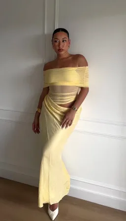 Benni Nico Maxi Dress- Butter Yellow- Size 8 for rent on The Volte - image 1