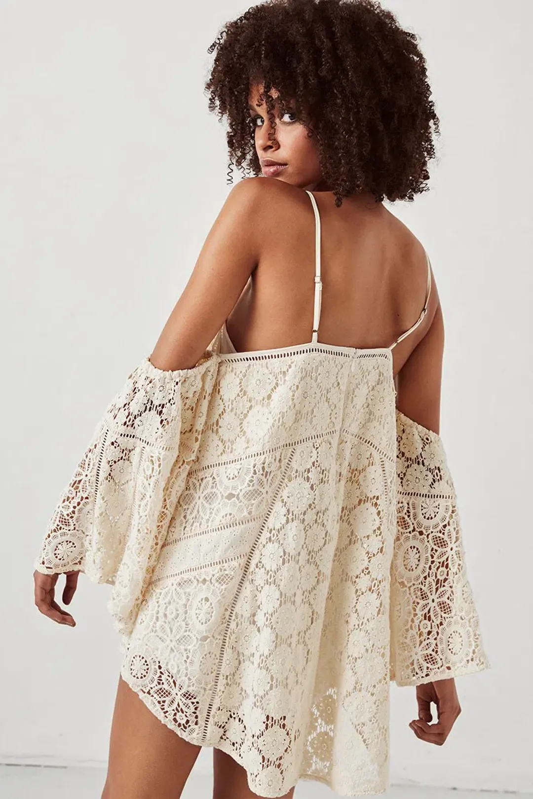 Spell and the Gypsy Imperial Lace Mini Dress Off White Size XS / AU 6 for rent on The Volte - main image