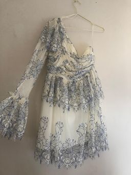 Alice McCall isn’t she lovely cream and cobalt size 12 dress for rent on The Volte - image 3