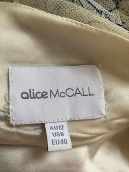 Alice McCall isn’t she lovely cream and cobalt size 12 dress for rent on The Volte - image 5