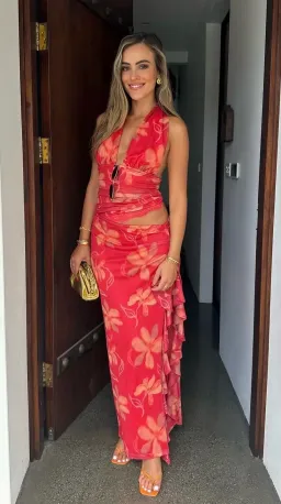 Benni Penelope Halter Maxi Dress- Size 10 for rent on The Volte - image 1