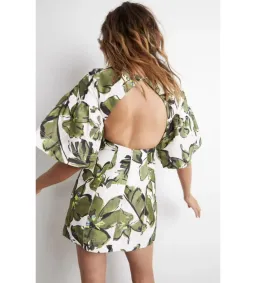 Aje Oasis Cut Out Mini Dress Print Size AU 14  for rent on The Volte - image 4