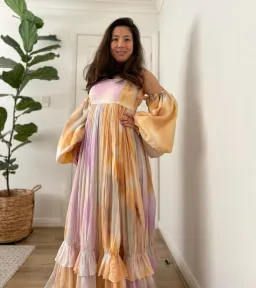 Rooh Collective Poppy Rainbow Maxi Dress Multi Size AU 12  for rent on The Volte - image 6