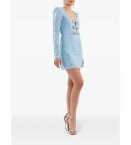 Rebecca Vallance Leyla Long Sleeve Mini Dress Blue Size AU 8 for rent on The Volte - image 2
