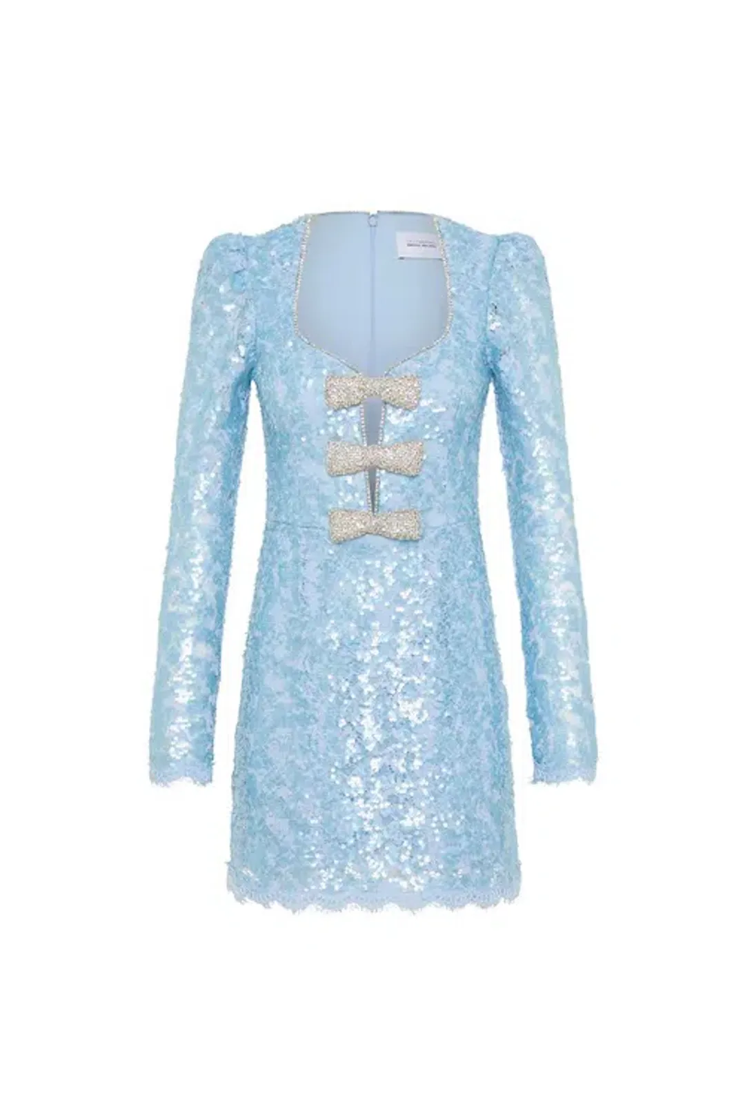 Rebecca Vallance Leyla Long Sleeve Mini Dress Blue Size AU 8 for rent on The Volte - main image