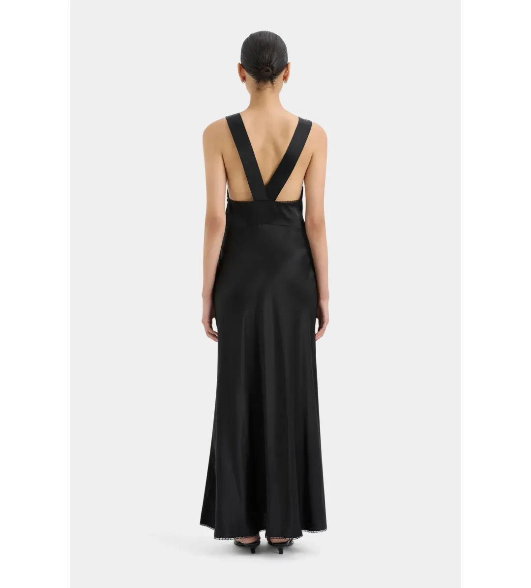 Sir The Label Aries Cut Out Gown in Black Size 1 / AU 8 for rent on The Volte - main image