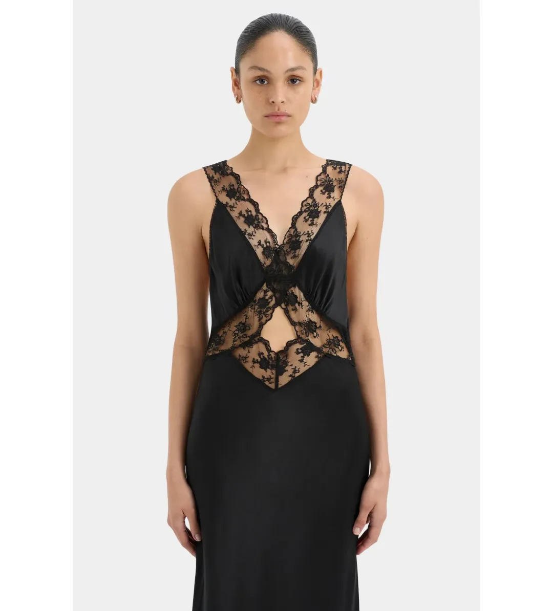 Sir The Label Aries Cut Out Gown in Black Size 1 / AU 8 for rent on The Volte - main image