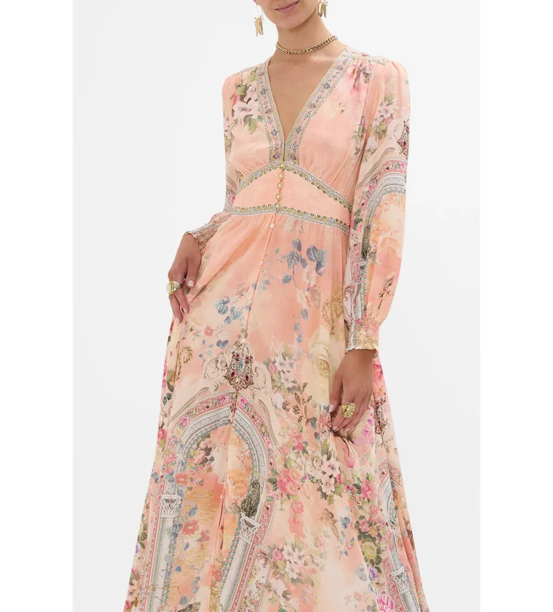 Camilla Jewellery Palace Dress Print Size AU 10 for rent on The Volte - main image