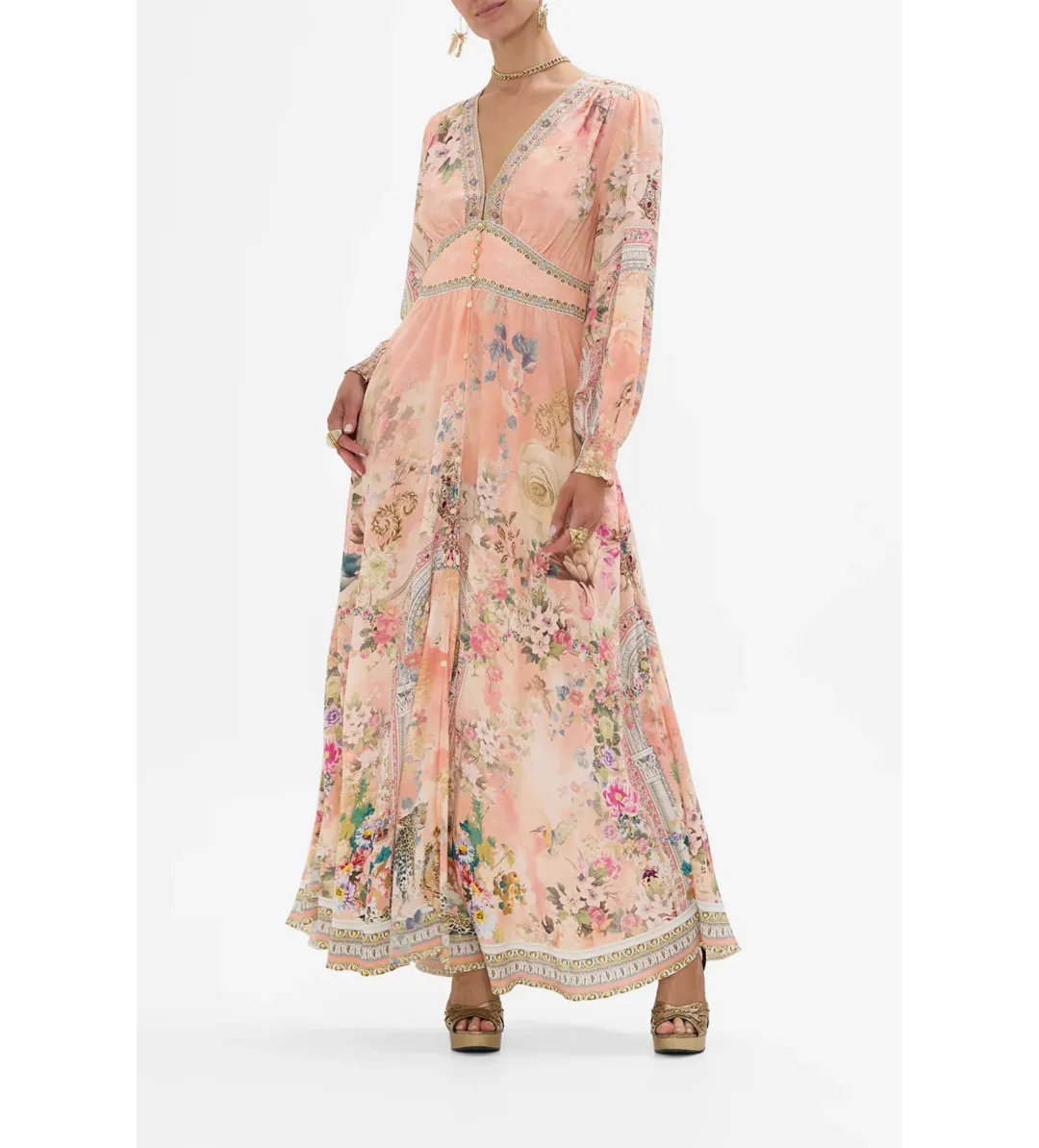 Camilla Jewellery Palace Dress Print Size AU 10 for rent on The Volte - main image