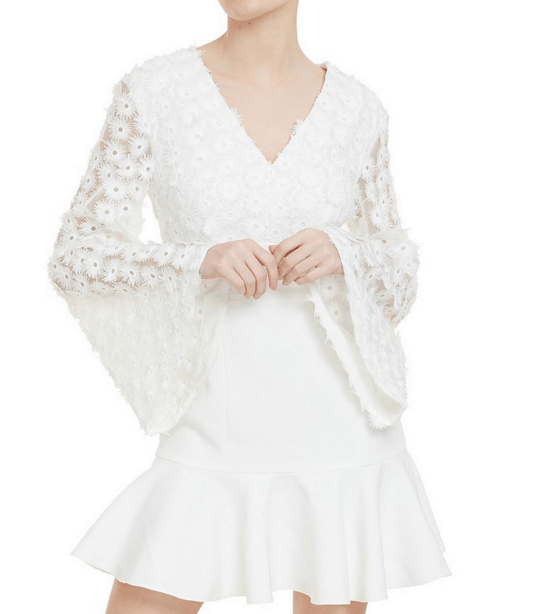 Keepsake Cross Your Mind Long Sleeve Mini Dress Size Medium for rent on The Volte - main image