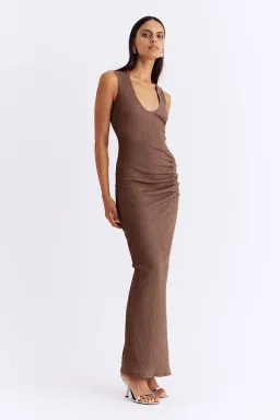 Suboo Jacqui Scoop Neck Maxi Dress in Mocha Size XS / AU 6 for rent on The Volte - image 1