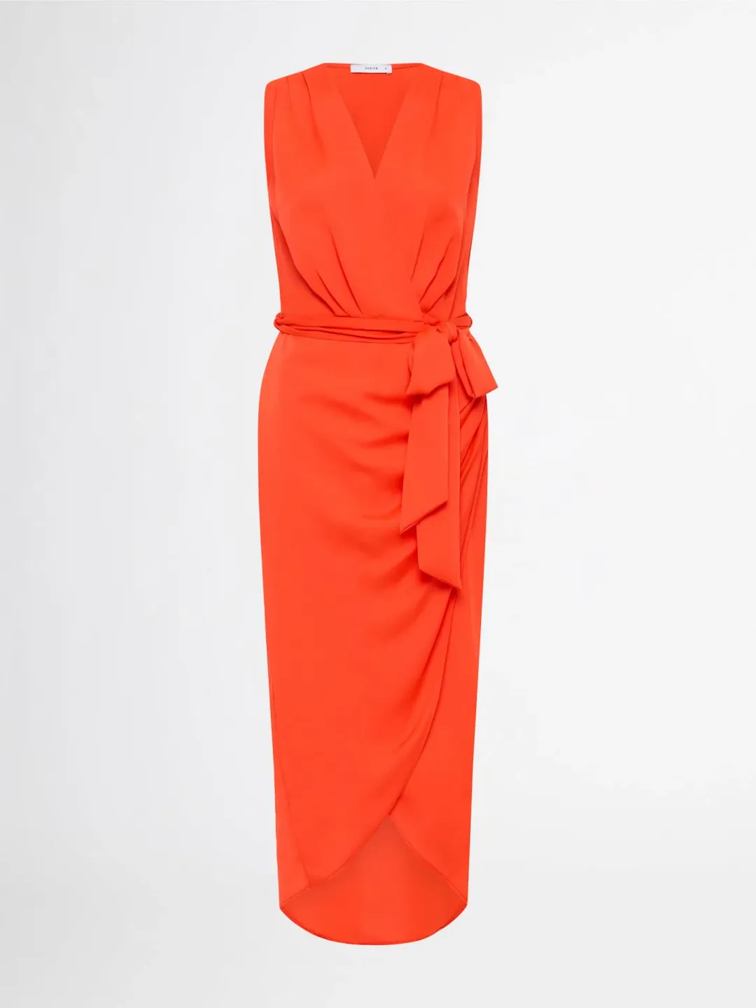 Sheike Saskia Midi Dress Coral Size 16 for rent on The Volte - main image