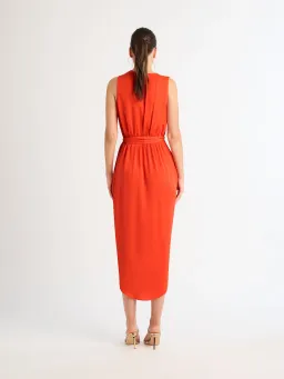 Sheike Saskia Midi Dress Coral Size 16 for rent on The Volte - image 5