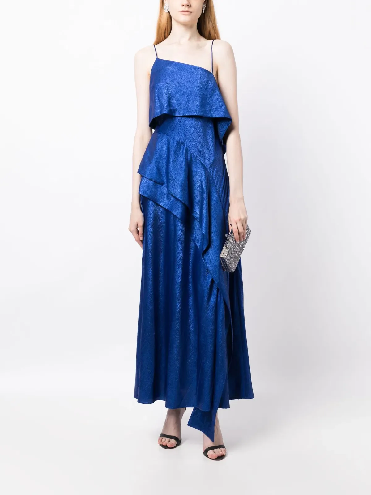 Acler Harley Midi Dress Regal Blue Size 10 for rent on The Volte - main image