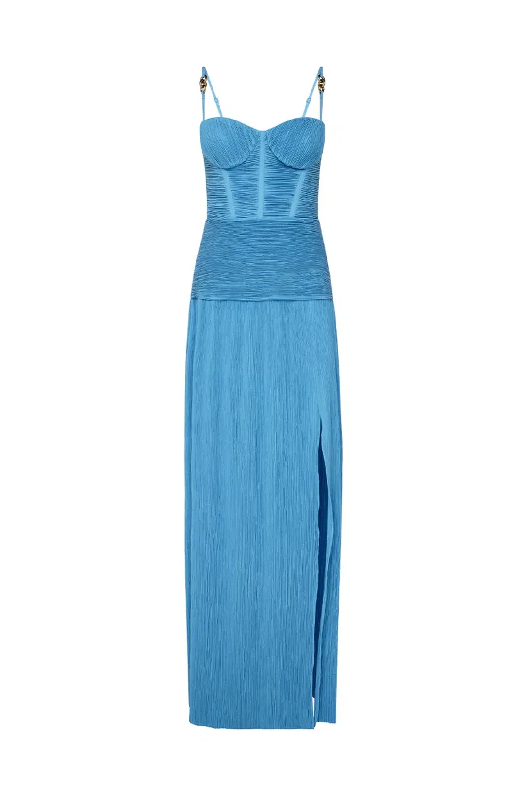 Manning Cartell Double Time Pleat Dress Maxi Blue Size AU 8 for rent on The Volte - main image