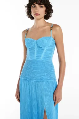 Manning Cartell Double Time Pleat Dress Maxi Blue Size AU 8 for rent on The Volte - image 4