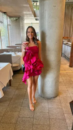 Aje Potion Spiral Top And Mini Skirt Set Rich Magenta Size 8 for rent on The Volte - image 4