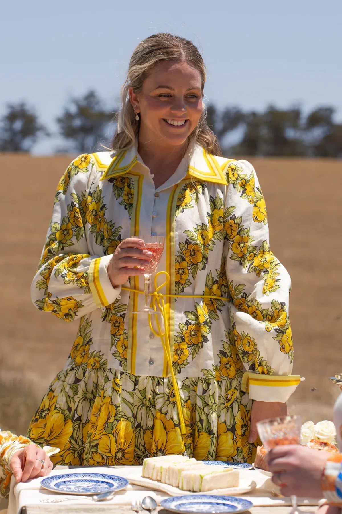 Alemais Gisela Mini Shirt Dress Floral Size 16  for rent on The Volte - main image