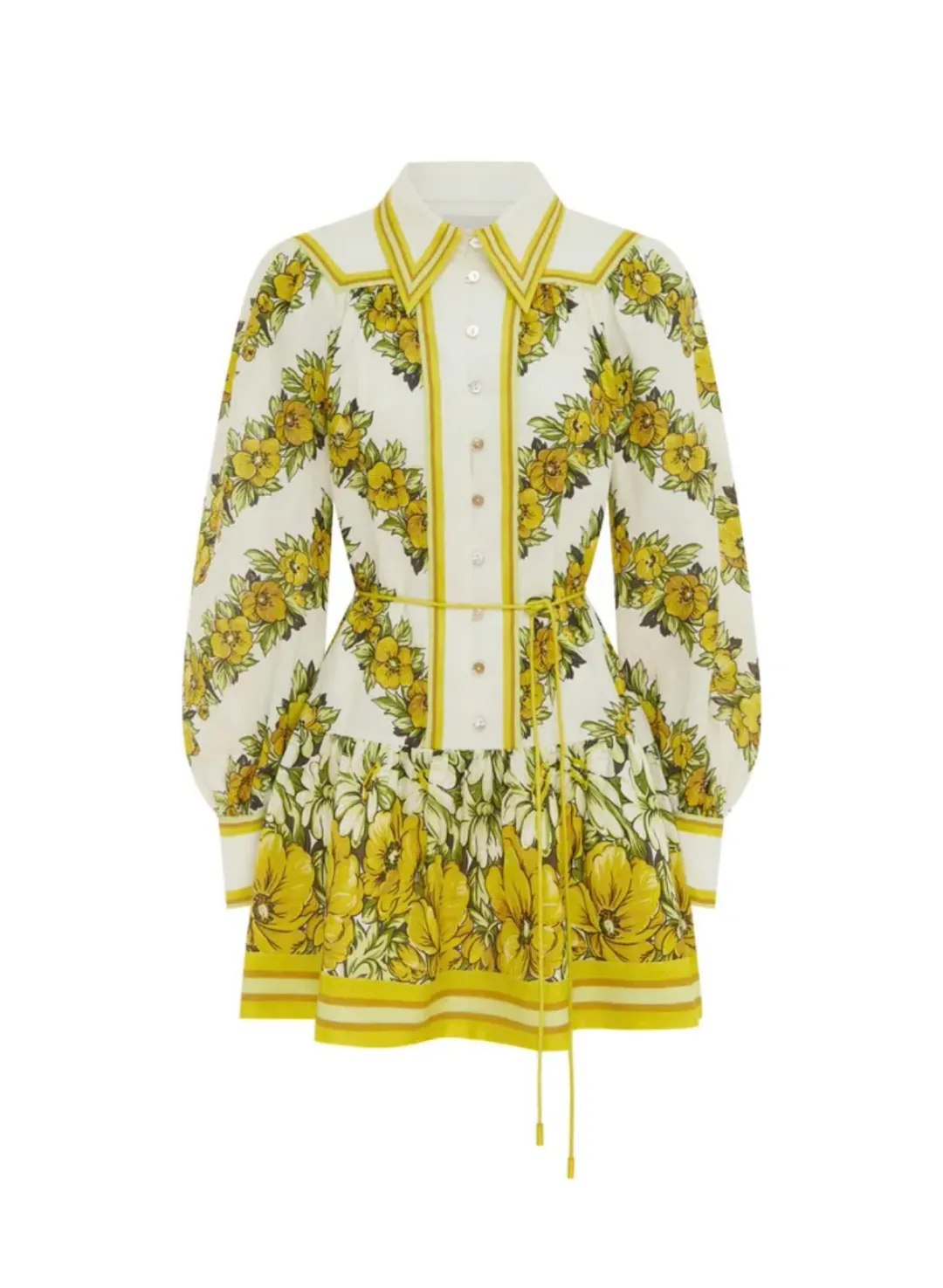 Alemais Gisela Mini Shirt Dress Floral Size 16  for rent on The Volte - main image