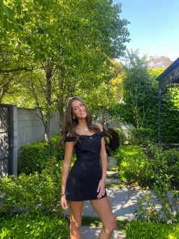 Sir The Label Sandrine Off Shoulder Mini Dress Black Size 6 for rent on The Volte - image 3