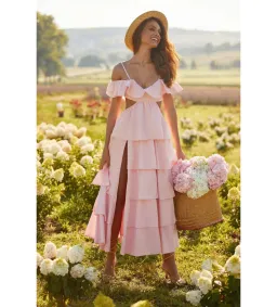 Alamour the label Lupita Dress Pink Size 8  for rent on The Volte - image 1