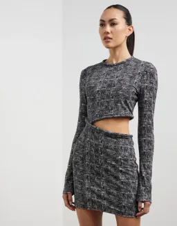 Camilla And Marc Cyrus Long Sleeve Mini Dress Grey Size 10  for rent on The Volte - image 2