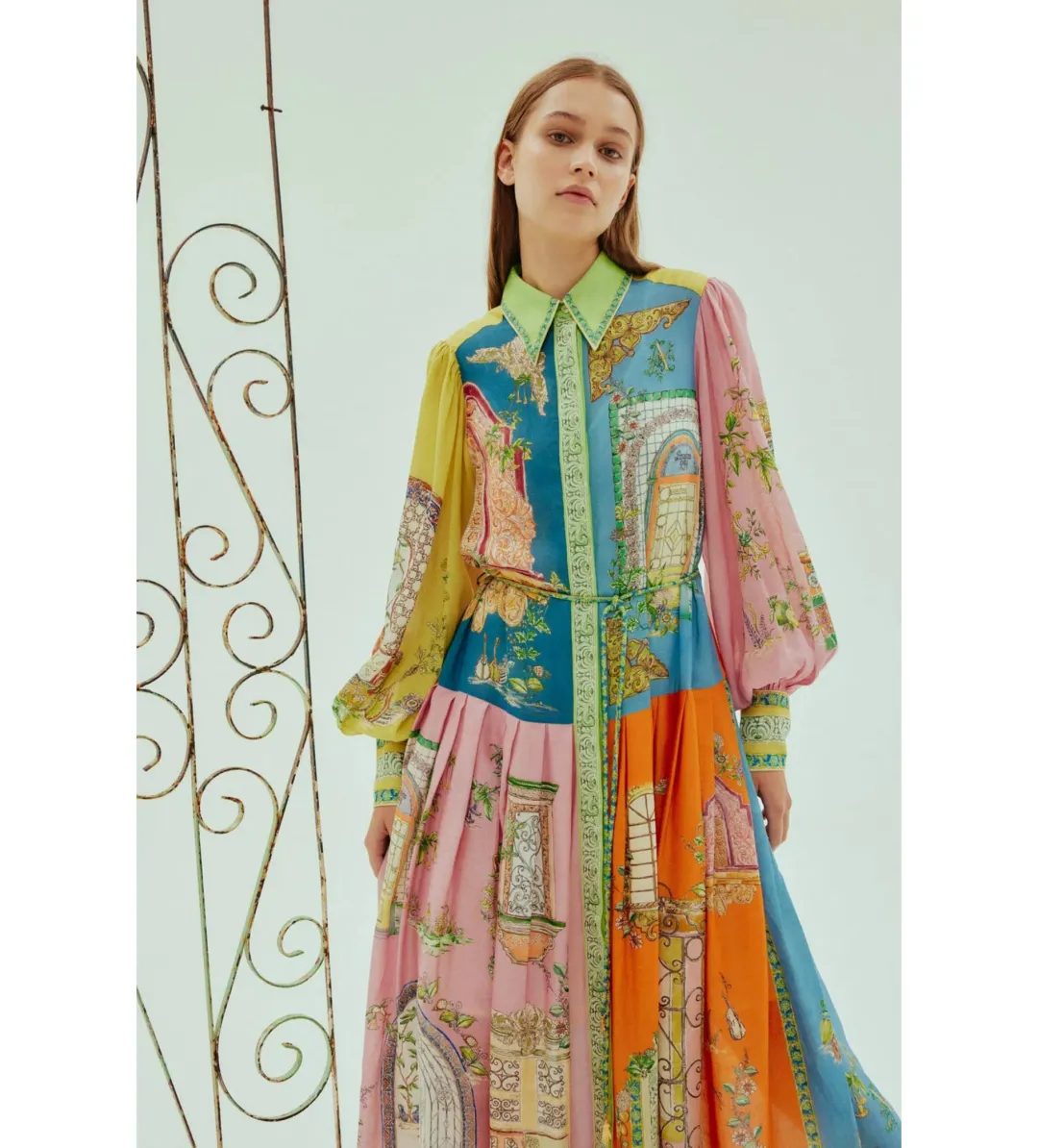 Alémais Monte Midi Shirtdress Multi Size 16 for rent on The Volte - main image