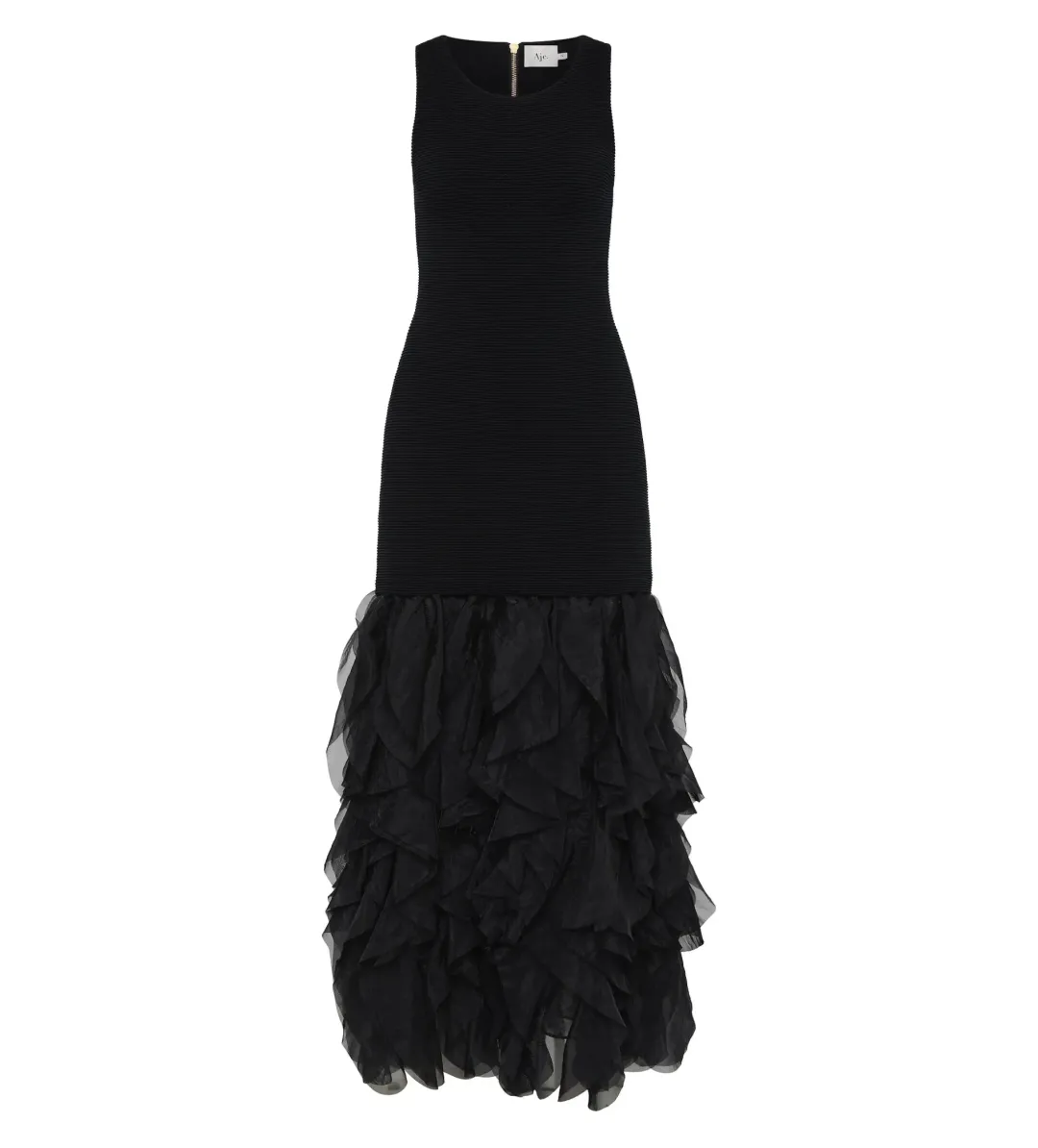 Aje Elations Knit Maxi Dress Black Size AU 8   for rent on The Volte - main image