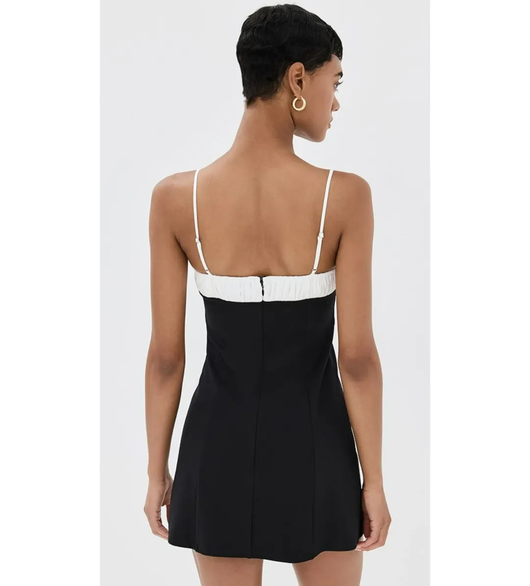 Reformation Sadie Knit Dress Black/White Size AU 10  for rent on The Volte - main image