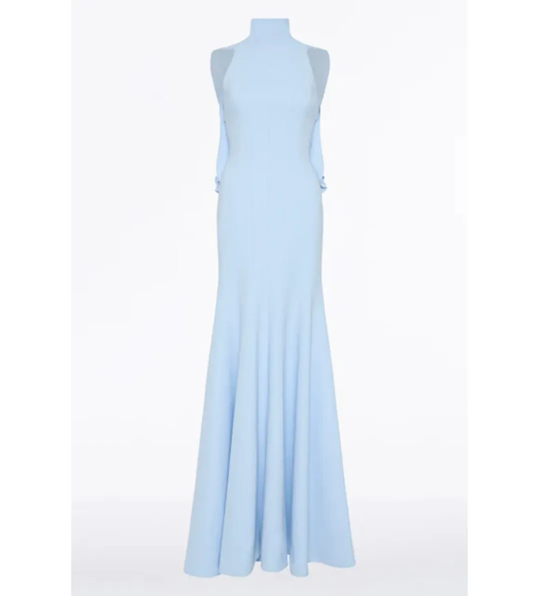 Carla Zampatti Crepe Panelled Gown Pale Blue Size AU 6 for rent on The Volte - main image