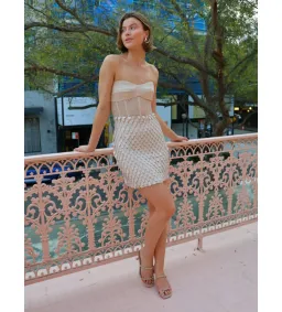 Manning Cartell Supreme Extreme Mini Dress in Chalk Size AU 10 for rent on The Volte - image 1