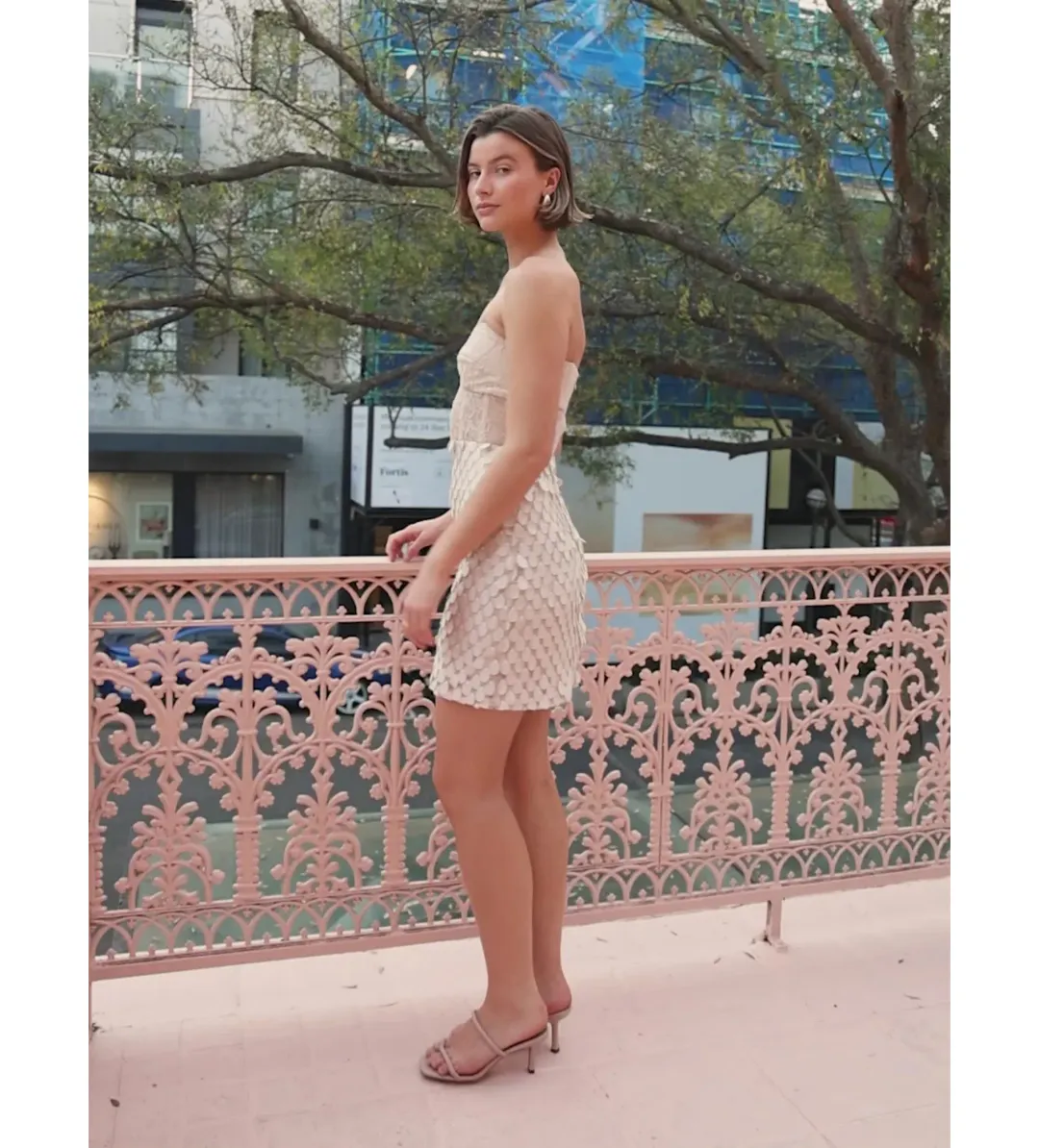 Manning Cartell Supreme Extreme Mini Dress in Chalk Size AU 10 for rent on The Volte - main image