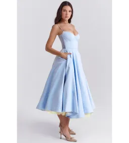 House of CB Mademoiselle Tulle Midi Dress Cinderella Blue Size M / AU 10 for rent on The Volte - image 3