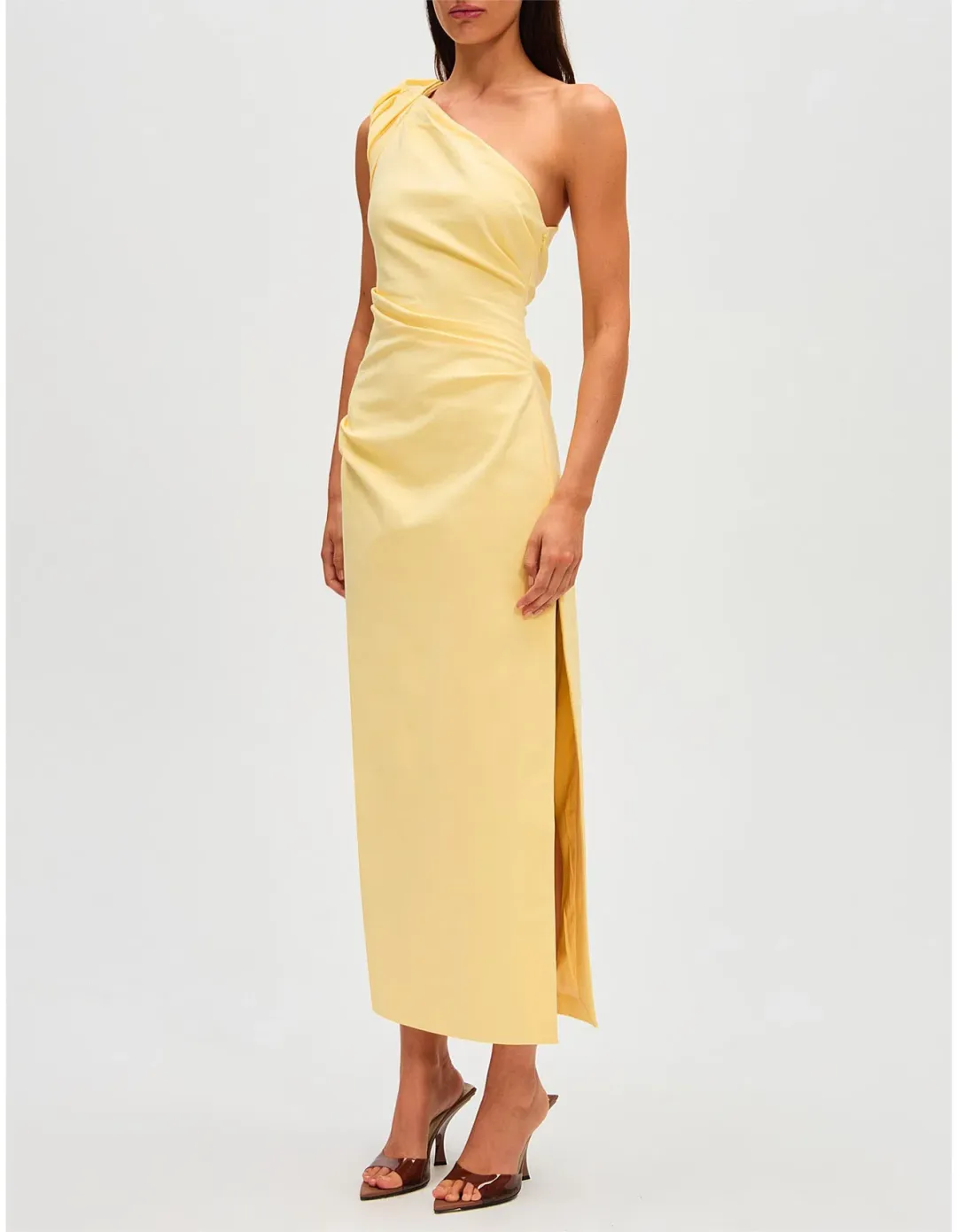 Misha Aubree Midi Dress Yellow Size 10/M for rent on The Volte - main image