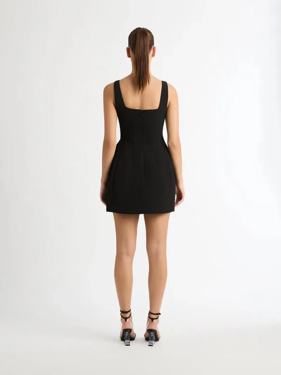 Sheike x Mariam Seddiq Beck Mini Dress Black Size AU 10 for rent on The Volte - main image