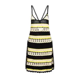 Ganni Striped Crochet Knit Slip Mini Dress Multi Size S / AU 8 for rent on The Volte - image 10