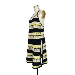 Ganni Striped Crochet Knit Slip Mini Dress Multi Size S / AU 8 for rent on The Volte - image 12