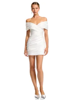 Kyha Studios Yves Mini Dress Bright Ivory Size 3 / AU 8 for rent on The Volte - image 1