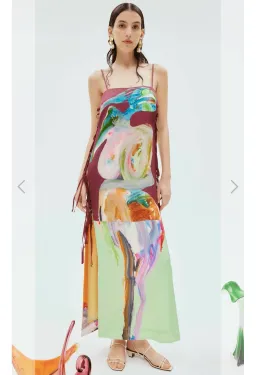 Alemais Jedda Side Tie Maxi Dress Multi Size 6  for rent on The Volte - image 1