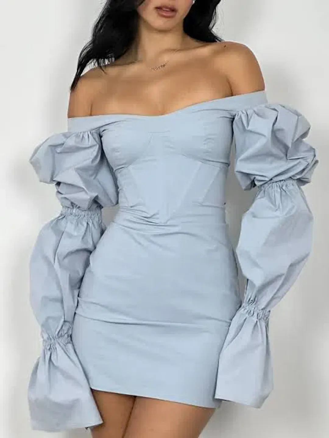 Natalie Rolt Kenzy Mini Dress Blue Size 10 for rent on The Volte - main image