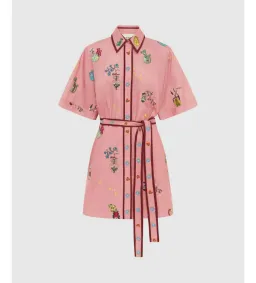 Alemais Timmy Embroidered Mini Dress Pink Size AU 10 for rent on The Volte - image 4