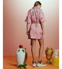 Alemais Timmy Embroidered Mini Dress Pink Size AU 10 for rent on The Volte - image 3