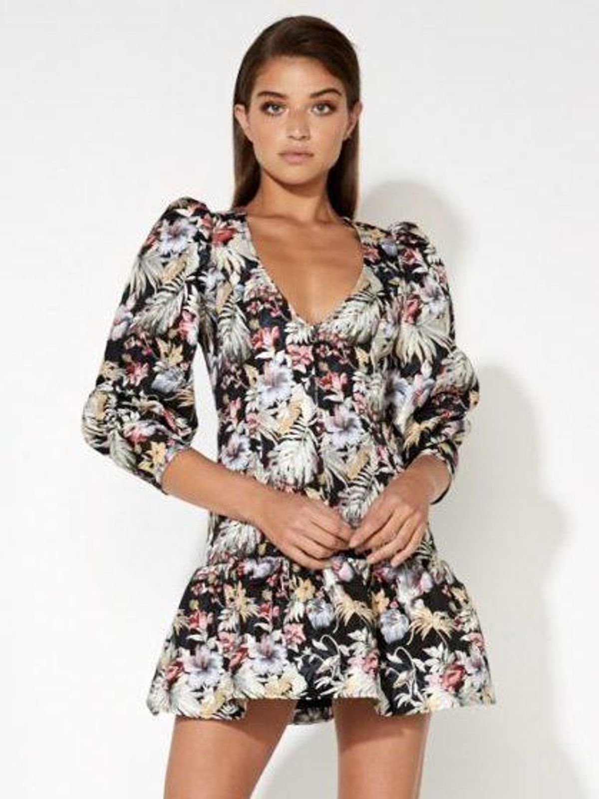 Mossman Secret Garden Mini Dress Black Floral 8 for rent on The Volte - main image