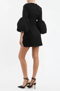 Rebecca Vallance Augustine Long Sleeve Mini Dress Black Size 6 for rent on The Volte - image 3