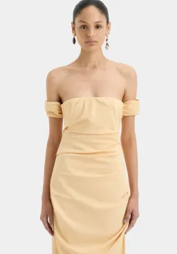 Sir the Label Carmen Draped Gown Light Peach Size 6 for rent on The Volte - image 4