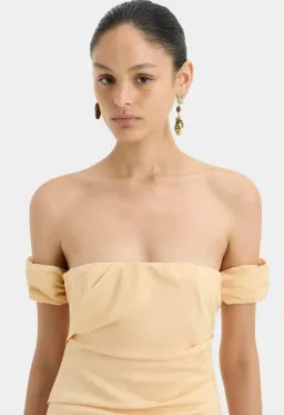 Sir the Label Carmen Draped Gown Light Peach Size 6 for rent on The Volte - image 5